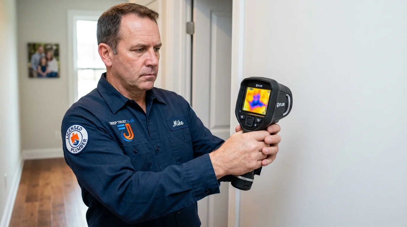 Thermal imaging leak detection by Johns Plumbing LLC in Norwich